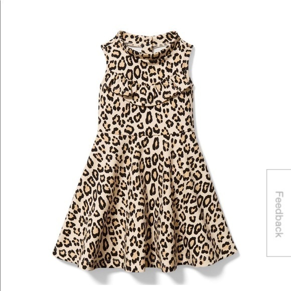 Janie and jack girls leopard ponte dress size 8